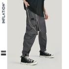 Couple Lettering Cargo Dress Pants With Adhesive Tab