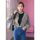 Epaulet Balloon-sleeve Military Shirt