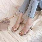 Dual-strap Heeled Sandals