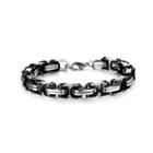 Simple Personality Black Geometric 316l Stainless Steel Bracelet Silver - One Size