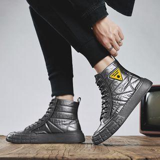 Padded Lace Up High Top Sneakers
