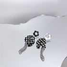 Checker Print Chin Drop Earring