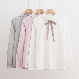 Lace Trim Collar Shirt