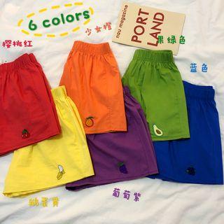 Fruit Embroidered Shorts