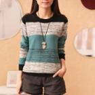 Marled Color-block Sweater