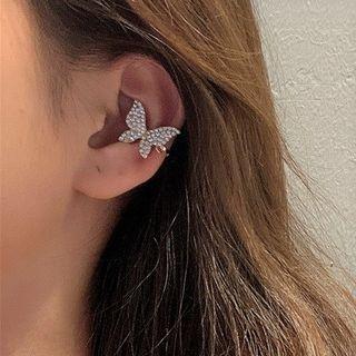 Butterfly Ear Cuff 1 Pc - Right Side - Gold - One Size