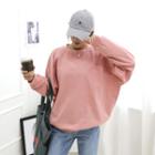 Raglan-sleeve Sweatshirt Pink - One Size