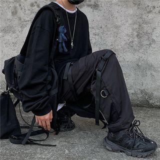 Buckled Zip Paneled Cargo Pants
