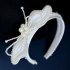 Wedding Bow Faux Pearl Headband / Earring / Set