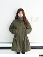 Drawstring-waist Cotton Jacket