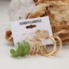 Earring Set (various Designs) 53875 - Green & Gold - One Size