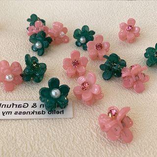 Flower Rhinestone Acrylic Hair Clamp