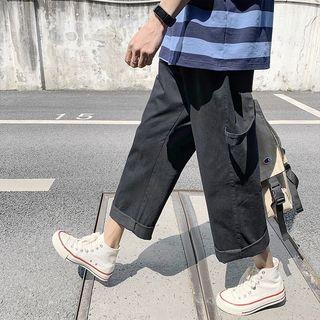 Strap-detail Wide-leg Pants