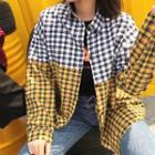 Two-tone Plaid Shirt