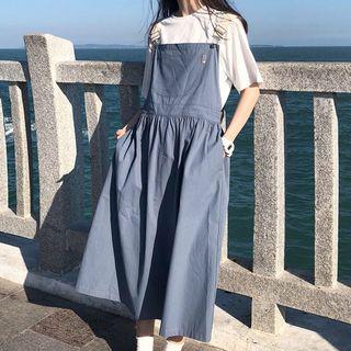 Pocket Detail Midi Jumper Dress