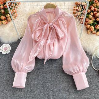 Long Sleeve Bow Detail Shirt