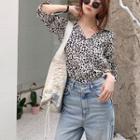 Leopard Blouse Shirt - As Figure - One Size