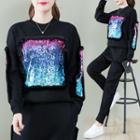 Set: Sequined Sweater + Sweatpants