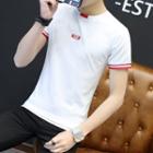 Short-sleeve Stripe Cuff T-shirt