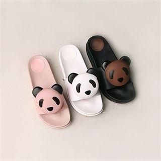 Panda Faux-leather Slippers