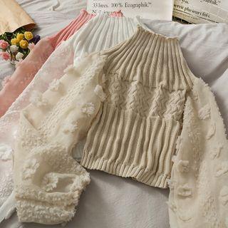 Patchwork Cropped Sweater