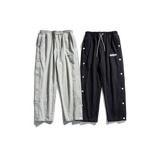 Applique Straight-cut Sweatpants