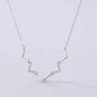 925 Sterling Silver Geometric Necklace As Shown In Figure - One Size