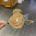 Flower Mesh Hair Clamp Champagne - One Size