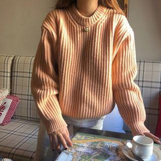 Ribbed Sweater Tangerine - One Size