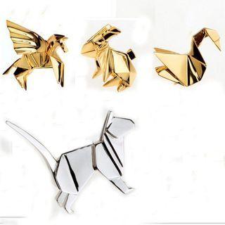 Alloy Origami Animal Brooch
