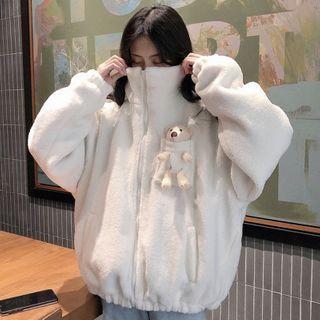 Bear Fluffy Zip Jacket