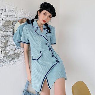Short-sleeve Irregular Single-breasted Blazer
