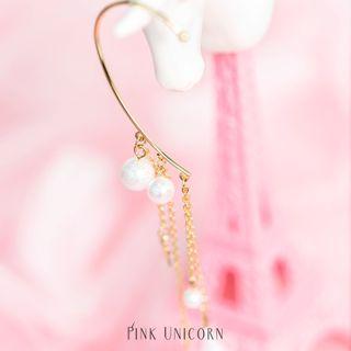 Furry Earring 1 Pc - Feather - One Size