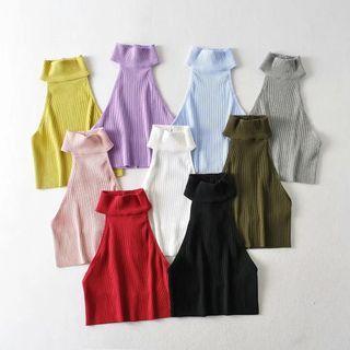 Turtleneck Halter Top