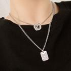 Alloy Star & Tag Pendant Necklace As Shown In Figure - One Size