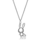 925 Silver Rabbit C Handkerchief Pendant With Necklace Silver - One Size