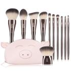 Set Of 11: Makeup Brush Gold - One Size