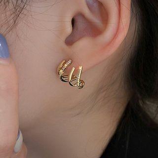 Layered Rhinestone Ear Stud