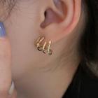 Layered Rhinestone Ear Stud