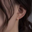Plain Hoop Earring 1 Pc - Oval - Gold - One Size