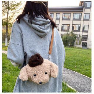Furry Cartoon Puppy Crossbody Bag