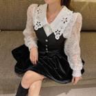 Lace Blouse / Overall A-line Dress
