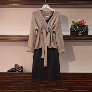 Cardigan / Midi A-line Dress / Set