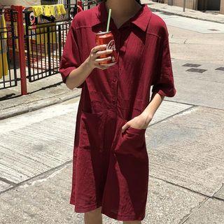 Short-sleeve Shirt Playsuit