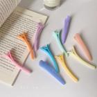 Set Of 10: Plastic Hair Clip 10 Piece - Random - Mixed Color - Pink & Purple - One Size