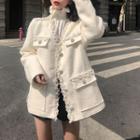 Button Coat Off-white - One Size