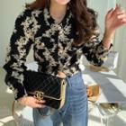 Cropped Embroidered Cardigan Black - One Size