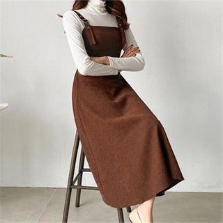 Smocked-panel Jumper Dress