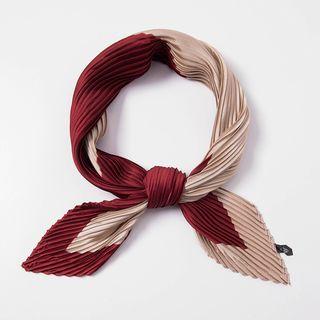 Accordion Printed Satin Neck Scarf