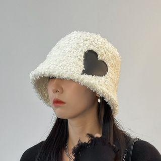 Heart Applique Chenille Bucket Hat